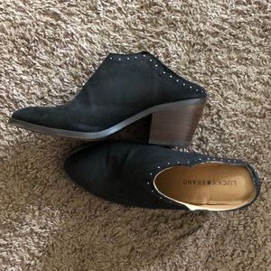 Lucky Brand studded mule bootie